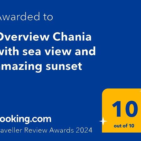 Overview Chania With Sea View And Amazing Sunset ภายนอก รูปภาพ